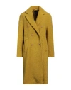 Pennyblack Woman Coat Mustard Size 4 Virgin Wool, Polyamide In Green