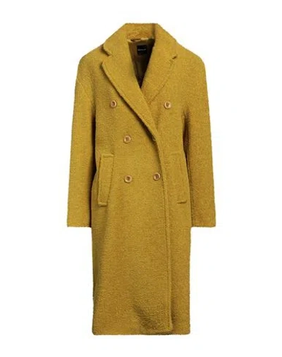 Pennyblack Woman Coat Mustard Size 4 Virgin Wool, Polyamide In Green