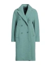Pennyblack Woman Coat Turquoise Size 8 Virgin Wool, Polyamide In Blue