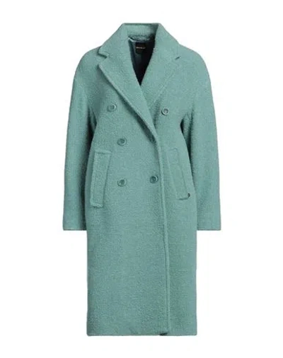 Pennyblack Woman Coat Turquoise Size 8 Virgin Wool, Polyamide In Blue