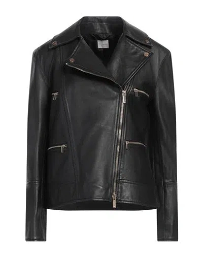 Pennyblack Woman Jacket Black Size 6 Ovine Leather