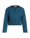 Pennyblack Woman Jacket Deep Teal Size 8 Acetate, Cotton, Polyamide, Elastane In Brown