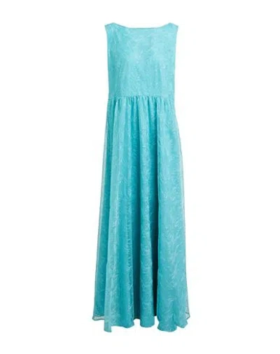 Pennyblack Woman Maxi Dress Turquoise Size 10 Polyester In Blue