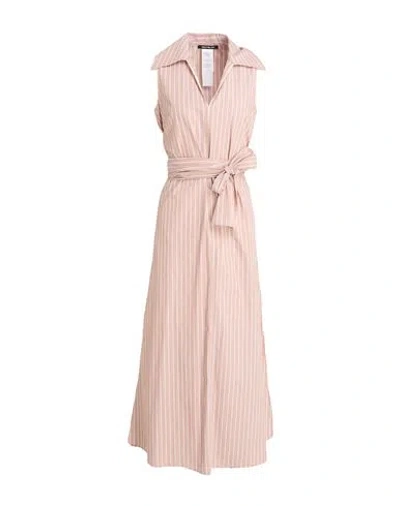 Pennyblack Woman Midi Dress Antique Rose Size 10 Cotton In Pink