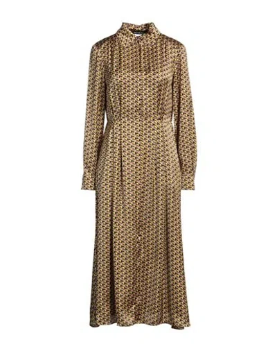 Pennyblack Woman Midi Dress Light Brown Size 4 Polyester