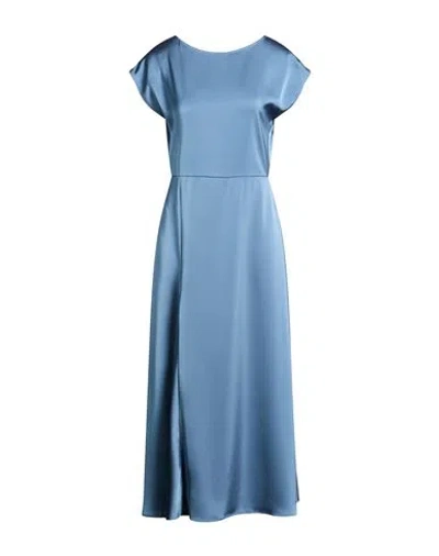 Pennyblack Woman Midi Dress Slate Blue Size 8 Polyester