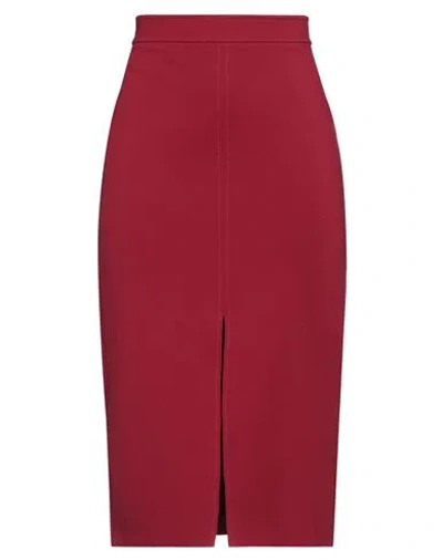Pennyblack Woman Midi Skirt Garnet Size 10 Viscose, Polyamide, Elastane In Red