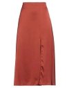 Pennyblack Woman Midi Skirt Rust Size 4 Polyester