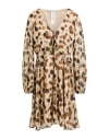 Pennyblack Woman Mini Dress Beige Size 10 Polyester