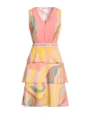 Pennyblack Woman Mini Dress Coral Size 12 Polyester In Red