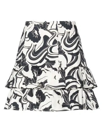 Pennyblack Woman Mini Skirt White Size 6 Cotton, Elastane
