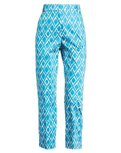 Pennyblack Woman Pants Azure Size 2 Cotton, Elastane In Blue