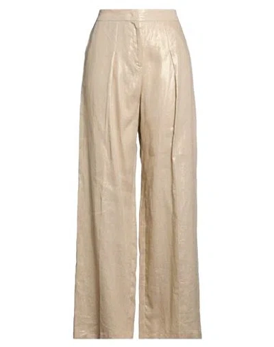 Pennyblack Woman Pants Beige Size 6 Linen In Sand