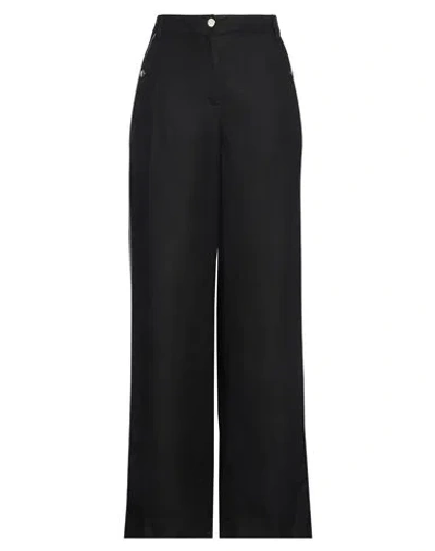 Pennyblack Woman Pants Black Size 10 Lyocell, Linen
