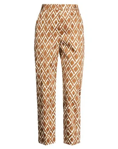 Pennyblack Woman Pants Brown Size 2 Cotton, Elastane In Multi