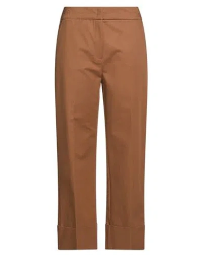 Pennyblack Woman Pants Brown Size 8 Cotton, Elastane