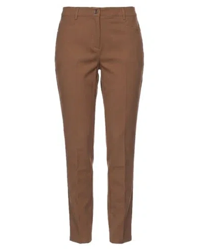 Pennyblack Woman Pants Brown Size 8 Cotton, Viscose, Elastane