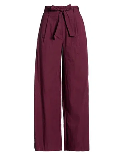 Pennyblack Woman Pants Burgundy Size 4 Cotton In Purple