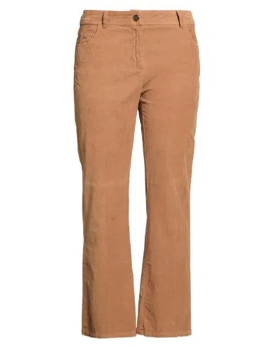 Pennyblack Woman Pants Camel Size 10 Cotton, Elastane In Brown