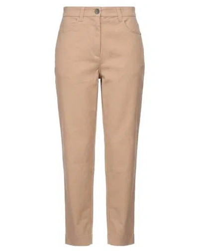 Pennyblack Woman Pants Camel Size 6 Cotton, Elastane In Neutral
