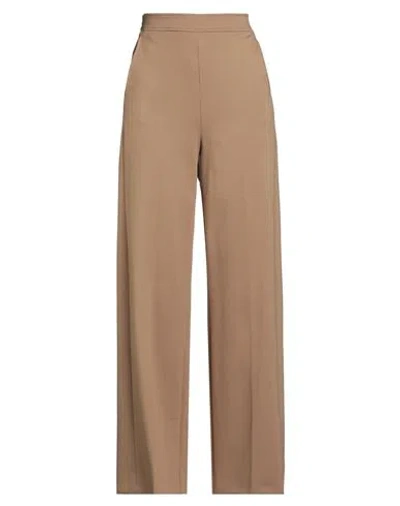 Pennyblack Woman Pants Camel Size 6 Viscose, Polyamide, Elastane In Sand