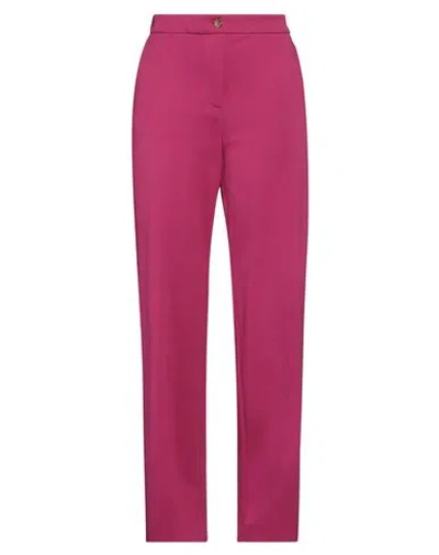 Pennyblack Woman Pants Fuchsia Size 4 Cotton, Elastane In Pink