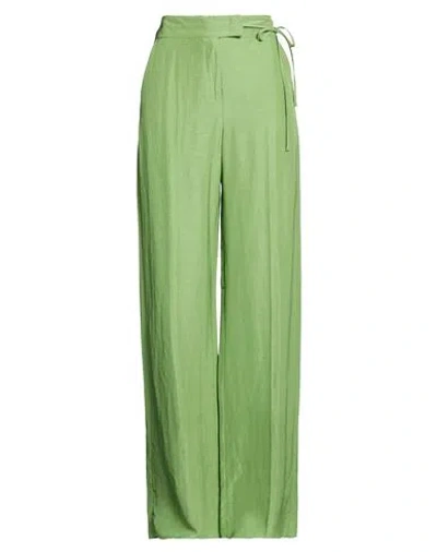 Pennyblack Woman Pants Green Size 10 Viscose, Linen