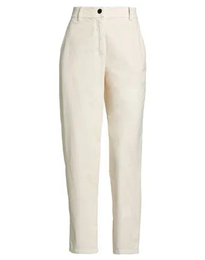 Pennyblack Woman Pants Ivory Size 10 Cotton, Elastane In Neutral