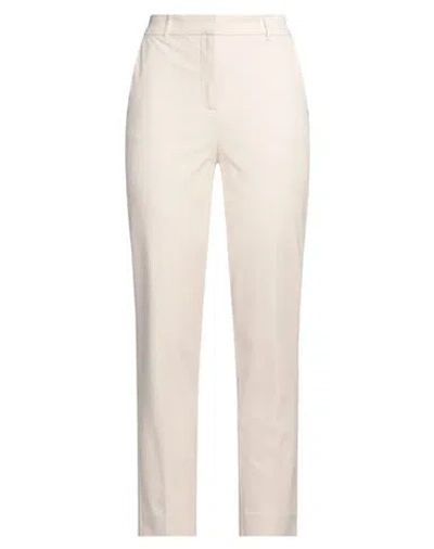 PENNYBLACK PENNYBLACK WOMAN PANTS IVORY SIZE 10 COTTON, VISCOSE, ELASTANE