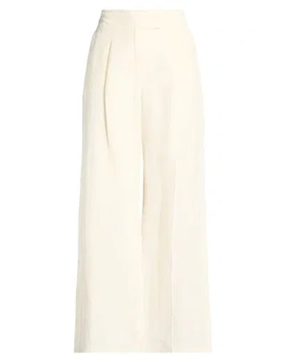 Pennyblack Woman Pants Ivory Size 8 Viscose, Linen In Pink