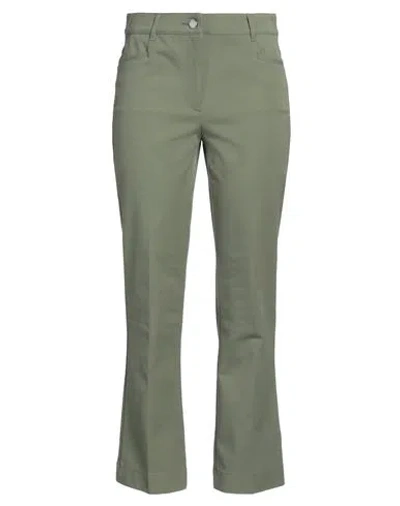 Pennyblack Woman Pants Military Green Size 12 Cotton, Viscose, Elastane