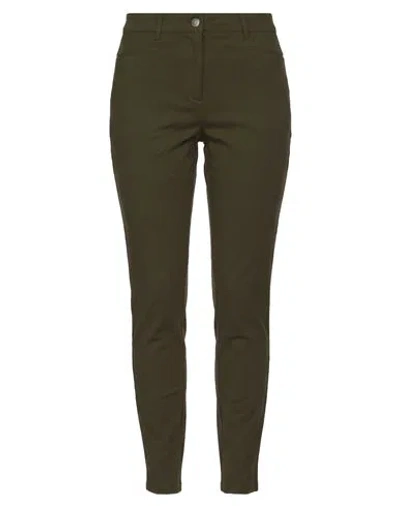 Pennyblack Woman Pants Military Green Size 14 Cotton, Viscose, Elastane In Multi