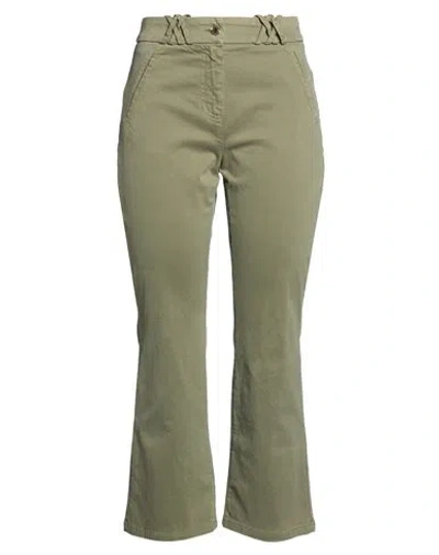 Pennyblack Woman Pants Military Green Size 4 Cotton, Elastane