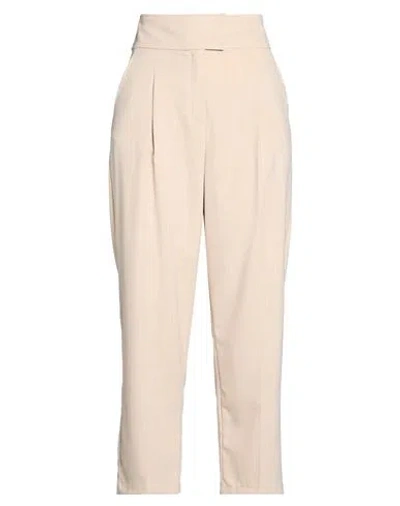 Pennyblack Woman Pants Sand Size 10 Polyester, Viscose, Elastane, Polyamide In Neutral