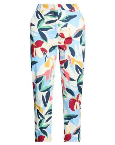 Pennyblack Woman Pants Sky Blue Size 12 Cotton In Multi