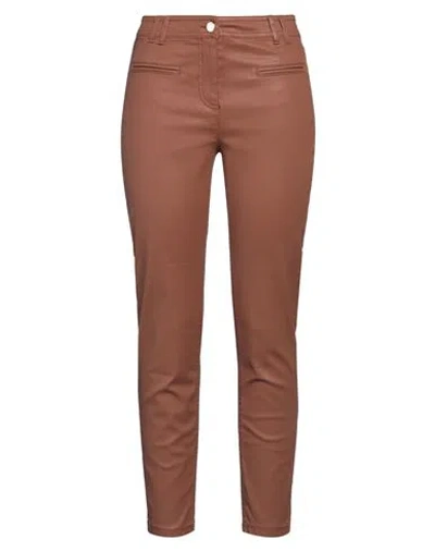 Pennyblack Woman Pants Tan Size 10 Cotton, Elastane In Brown