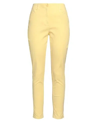 Pennyblack Woman Pants Light Yellow Size 6 Cotton, Elastane