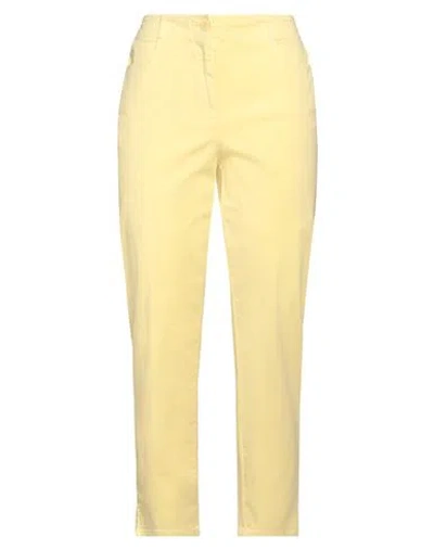 Pennyblack Woman Pants Yellow Size 6 Cotton, Elastane