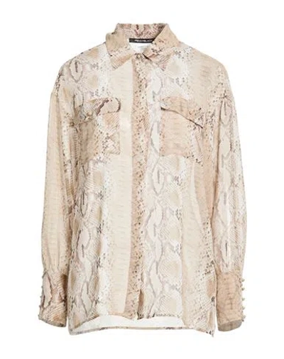 Pennyblack Woman Shirt Beige Size 10 Polyester In Brown