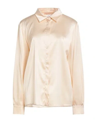 Pennyblack Woman Shirt Beige Size 12 Silk, Elastane In Neutral