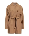Pennyblack Woman Shirt Camel Size 12 Viscose, Linen, Cotton In Beige