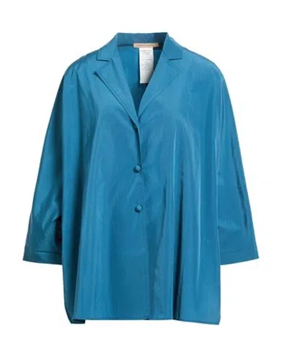 Pennyblack Woman Shirt Deep Teal Size 12 Polyester, Cotton In Blue