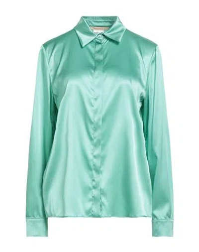 Pennyblack Woman Shirt Light Green Size 8 Silk, Elastane
