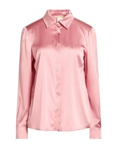 Pennyblack Woman Shirt Pink Size 6 Silk, Elastane