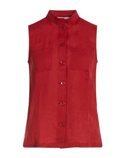 Pennyblack Woman Shirt Red Size 8 Linen