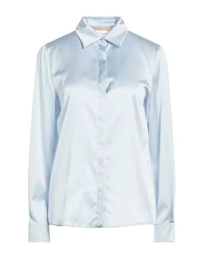 Pennyblack Woman Shirt Sky Blue Size 4 Silk, Elastane