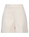 Pennyblack Woman Shorts & Bermuda Shorts Beige Size 8 Polyresin, Viscose, Elastane