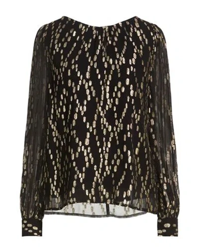 Pennyblack Woman Top Black Size 6 Viscose, Metallic Fiber In Brown