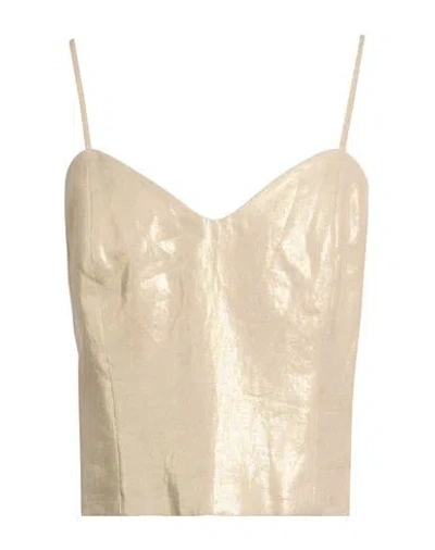 Pennyblack Woman Top Gold Size 8 Linen