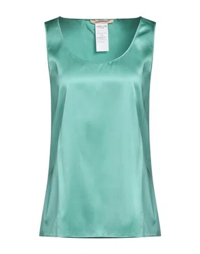 Pennyblack Woman Top Light Green Size 8 Silk, Elastane